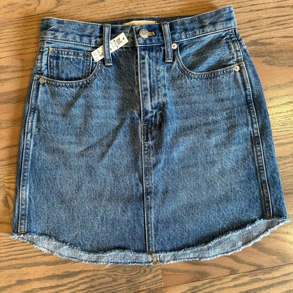Madewell Blue Denim Mini Skirt